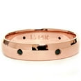 thumbnail image 1 of 14K Pink Rose Gold Black Diamond Wedding Eternity Ring, 1 of 1