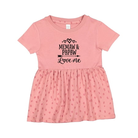 

Inktastic Memaw and Papaw Love Me Girls Baby Dress