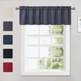 thumbnail image 1 of Haperlare 52"W x 15"L Kitchen Curtain Valance Blackout Valance Curtains for Kitchen Cafe Curtains Bathroom Window Curtains, Gray, 1 Panel, 1 of 8