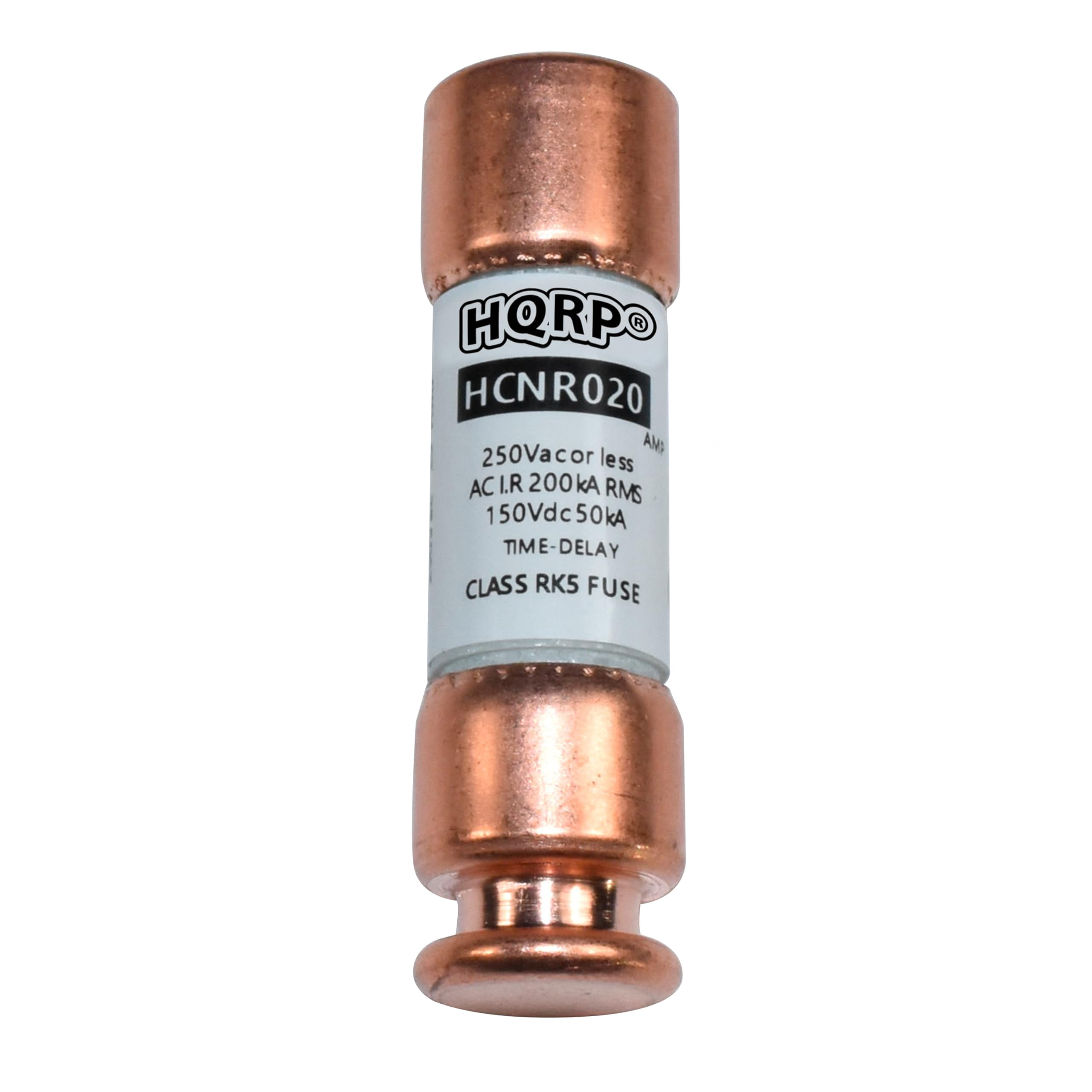 HQRP 5-Pack HCNR020 20 Amp 250V Dual Element Time-Delay Fuse, Class RK5 Replacement for Bussmann BP/FRN-R-20, Edison ECNR20, Littelfuse FLNR020.T FLN-R-20 FLNR-20