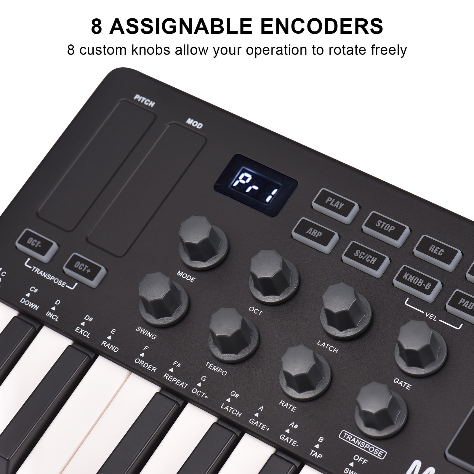 M-VAVE 25-Key MIDI Control Keyboard Mini Portable USB M-VAVE 25-Key MIDI Control Keyboard Mini Portable USB