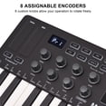thumbnail image 3 of Keyboard M-VAVE 25-Key MIDI Control Keyboard Mini Portable USB Keyboard MIDI Controller with 25 Velocity Sensitive Keys 8 RGB Backlit Pads 8 Knobs, 3 of 7