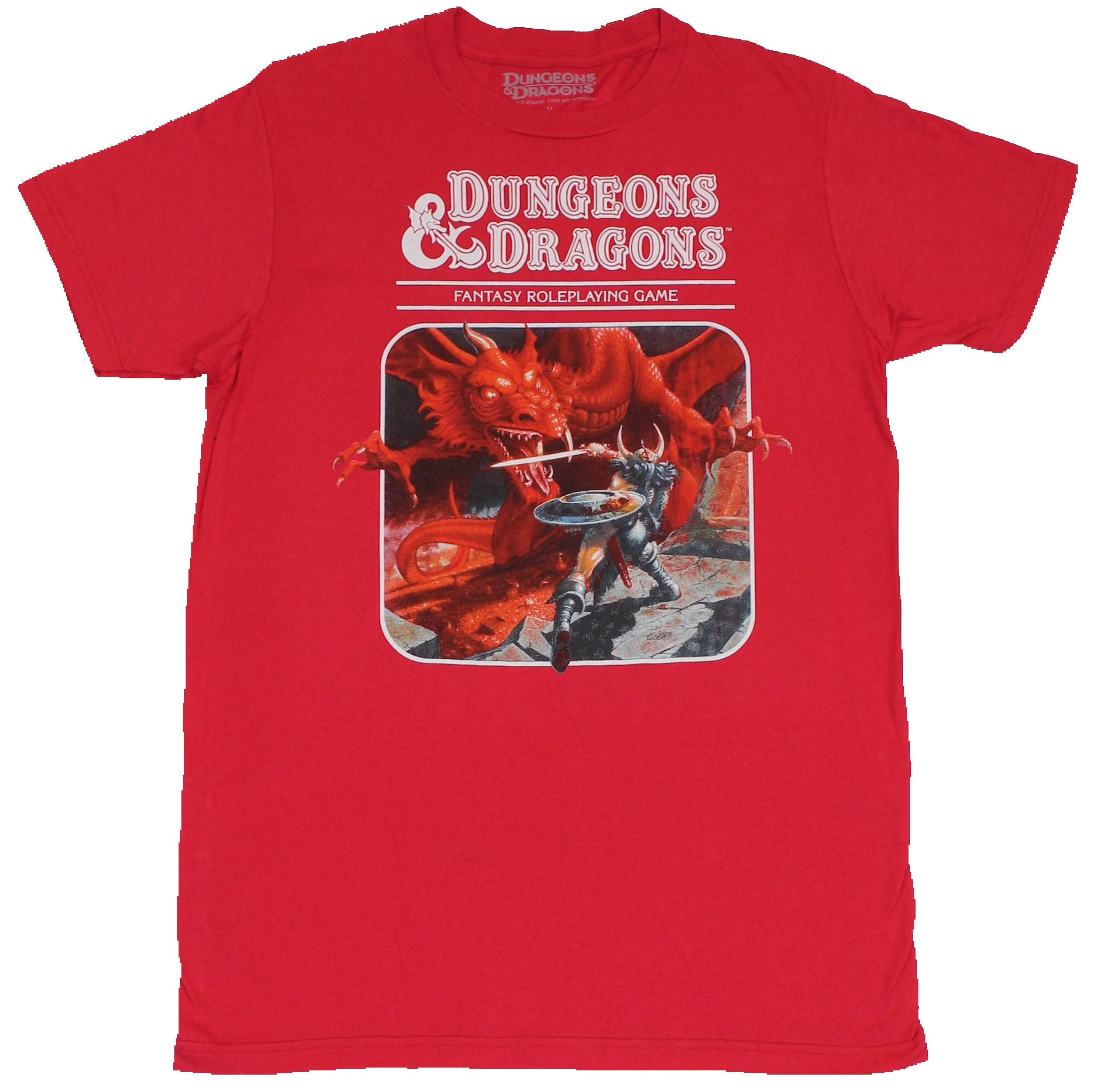 Dungeons & Dragons Dungeons & Dragons Mens TShirt Classic Players Manual Dragon Battle Art