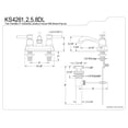 thumbnail image 4 of Kingston Brass Concord Two Handle 4" Centerset Lavatory Faucet with Brass Concord Pop-up, 4 of 4