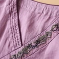 thumbnail image 5 of Shirts For Women Cotton Linen Button Short Sleeve Shirts Summer Loose Crew Neck Casual Boho Top Vintage Embroidered Blouse Tops Womens Tops, 5 of 6
