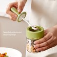 thumbnail image 1 of PP ABS Spice Jar Transparent Sealed Powder Lightweight Durable Leakproof Telescopic Spoon Salt Chicken Powder Bottle Container Accessories Green, 1 of 8