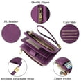 thumbnail image 4 of SENDEFN Portefeuille Bifold Durable pour Femmes avec Blocage RFID, Foncé et Violet, 4 of 6