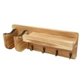 thumbnail image 6 of Guitars Wall Mount Bracket Punch Free Guitar Holder with Hook Board Wooden Shelf, 6 of 8