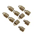 thumbnail image 1 of 10Pcs Tapa De Extremo De Plástico Tapón De Cuentas Cordón De Cuero Para Bricolaje Fornituras De Joyería Bronce Sunnimix Fornituras de la tapa del extremo de la borla, 1 of 8