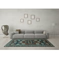 thumbnail image 3 of Ahgly Company Indoor Rectangle Persian Light Blue Traditional Area Rugs, 6' x 9', 3 of 4