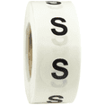 thumbnail image 5 of Clear Circle S Clothing Stickers | 0.75" Inch Round | 500 Pack, 5 of 5