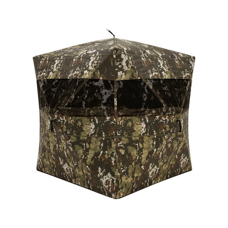 Barronett Blinds® Ace 250 Portable Hunting Blind Large Pop-Up Hub Blind Panoramic Shooting Windows Lightweight Crater™ Harvest 67″ x 75″ x 75″ AC250CH