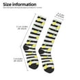 thumbnail image 2 of Naloa Lemon Thigh High Socks Extra Long Stretchy Sock Women Over Knee High Opaque Stocking Daily Wear, 2 of 6