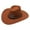Brown, variant on UJNDER Western Cowboy Hat for Men and Women with Star Buckle Decoration for Outdoor Events and Festivals Cowboy Hat Navy