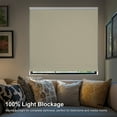 thumbnail image 3 of Chicology Blackout Roller Shades| Cordless Room Darkening Window Blinds |47.5"W X 64"H| Privacy Shades for Bedroom & Living Room | UV Protection | Cream, 3 of 8