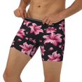 thumbnail image 3 of Cauagu Lilies Flowers Print Men's Boxer Briefs, Funny & Cute Underwear Elastic Waistband Briefs Ideal Gift for Men,1-Pack, 3 of 7