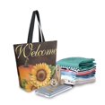 thumbnail image 2 of FORMRS Womens Canvas Tote Bag with Zipper Inner Pocket Shoulder Handbag, Retro Sunflower, 2 of 7