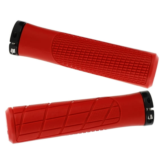 Ergonomic Bike Handlebar Grips Soft Non-Slip Rubber for Mountain Bikes Red 2pcs