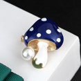 thumbnail image 5 of Jiaroswwei Unisex Brooch Pin Mushroom Faux Pearl Jewelry Plant Appearance Electroplating Badge Clothes Decor, 5 of 8