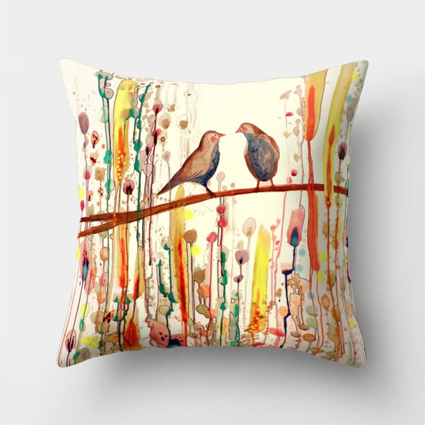 Funda De cojín De dibujos animados para dormitorio, cubierta De almohada De 45cm con diseño De arcoíris, sol y Amanecer qym unisex