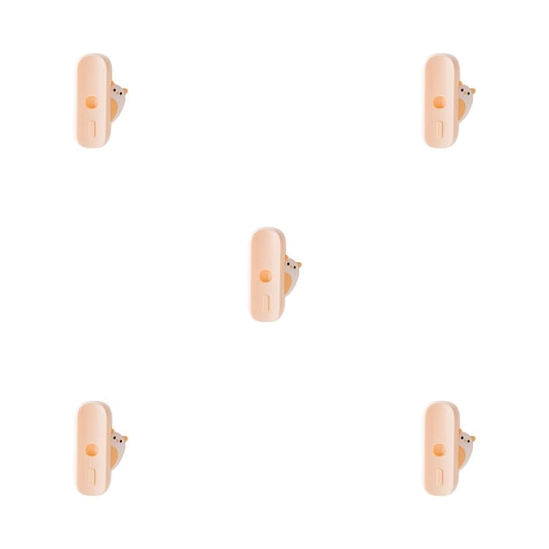 Cateissary Soporte para cepillo de eléctrico, Base de montaje en pared, perchero autoadhesivo, punzón, organizador de ahorro de espacio libre, Rosa 5piezas