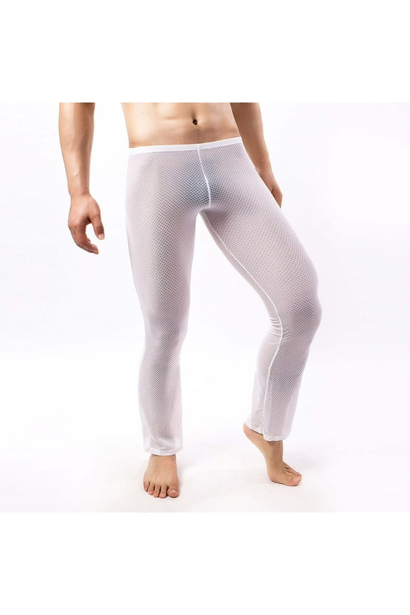 Mens Reduced Underwear Men's Mesh Home Wide Leg Flared Pants Attractive Breathable Casual Trousers