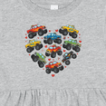 thumbnail image 4 of Inktastic Monster Truck Love Heart for Kids Girls Baby Dress, 4 of 5