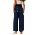 thumbnail image 5 of Coerni Girl's Barrel Sweatpant High Waisted Wide Leg Sweat Pant Drawstring Athletic Baggy Pant Y2K Palazzo Patchwork Trousers, 5 of 8