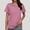 Pink, variant on Womens T Shirts Short Sleeves Crew Neck Basic Tee Shirt Summer Clothes Travel Clothes Women