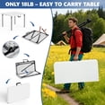 thumbnail image 5 of HaiCube 36-Inch Folding Table, Heavy Duty HDPE Portable Card Table, 300lb Capacity, No Assembly, Waterproof for Camping, Picnic, Party, White, 5 of 8