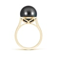 thumbnail image 2 of ANGARA Classic Tahitian Cultured Pearl Ring in 14K Yellow Gold for Women | June Birthstone, Birthday, Anniversary, Jewelry Gift for Women | Pearl Ring, 2 of 7