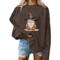 thumbnail image 4 of Ichuanyi Liquidación Mujeres Classic Halloween Impresión de estampado Canneco de manga larga Tops de sudadera suelta ICHUANYI WER202308182963, 4 of 6