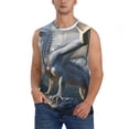 thumbnail image 1 of Fotbe Mountain White Dragon Men's Camiseta sin Mangas Estampada para Hombres, Playera Casual para Gimnasio, Entrenamiento, Playa-Large, 1 of 7
