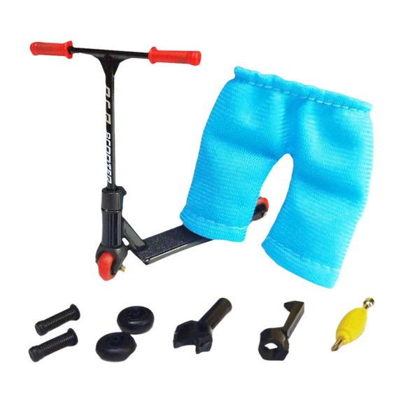 Patinete de dedo con mini patinetes Mini patinetes Accesorios para diapasones Pequeño para mayores de 6 años Negro
