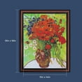 thumbnail image 2 of Red Poppies and Daisies by Vincent Van Gogh Framed Print, Red Flower Design for Home Decor, 11x14, 2440, 2 of 7