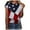 Red, variant on DailyTrove Women's Star-Spangled Banner Print T-Shirt - Short Sleeve Casual Tee, Patriotic for American Celebrations & Streetwear