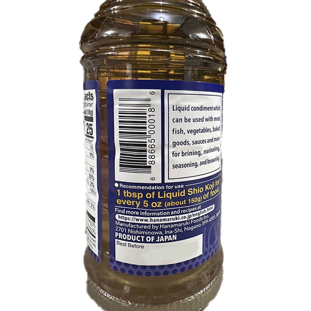 Hanamaruki Liquid Shio Koji Fermented Rice Seasoning, Gluten-Free, 16.9 fl oz (500 ml)