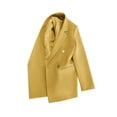 thumbnail image 1 of Fashnice Veste d'Extérieur pour Femmes, Blazer à Double Boutonnage, Cardigan Décontracté pour Bureau, Jaune Citron L, 1 of 5
