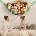 thumbnail image 2 of Stuffed Animal Storage Hammock Net Corner - Large Toy Hammock Net for Stuffed Animals Room Decor - Cute Stuff Animal Organizer Holder for Plush Plushie - Kids Baby Nursery Wall Bedroom Home Decor, 2 of 10