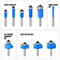 thumbnail image 3 of 35PCS 1/4''(6.35mm) Shank Tungsten Carbide Router Bit Set Wood Woodworking Cutter Trimming Knife Forming Milling with Storage Case, 3 of 7