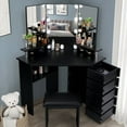 thumbnail image 4 of Richya Modern Makeup Vanity Desk with Mirror and Lights Adjustable Brightness 3 Color Modes for Bedroom Black, 4 of 10