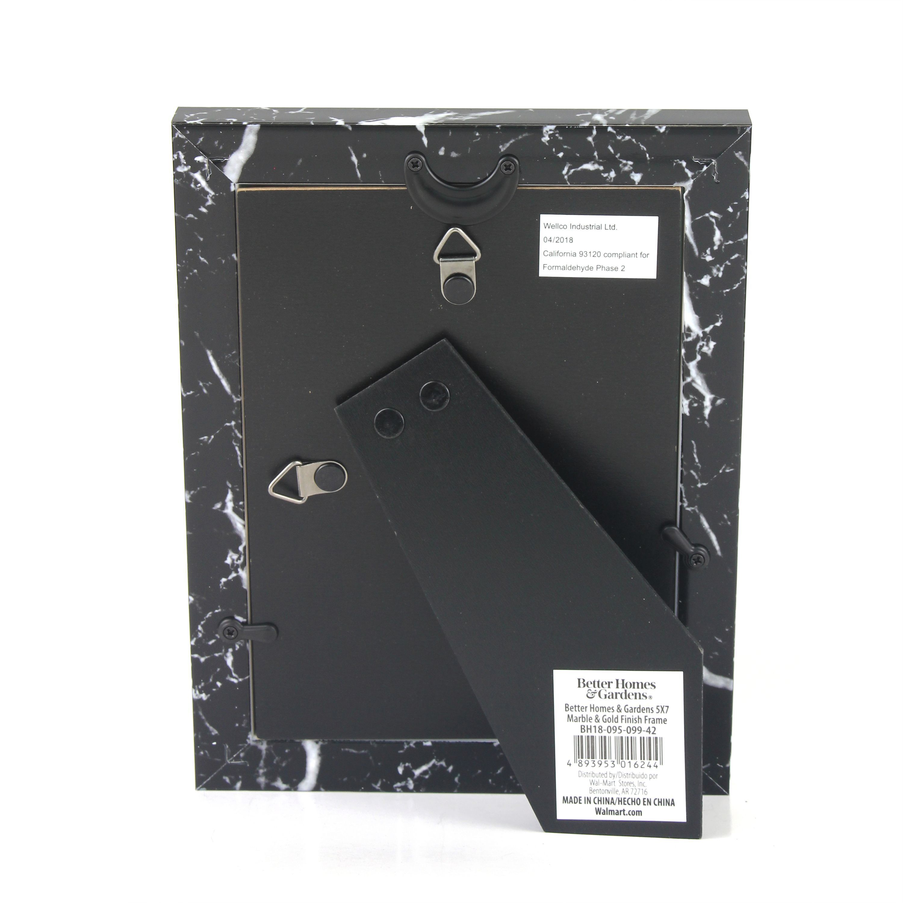 Better Homes & Gardens 5 x 7 Rectangle Plastic Picture Frame, Black