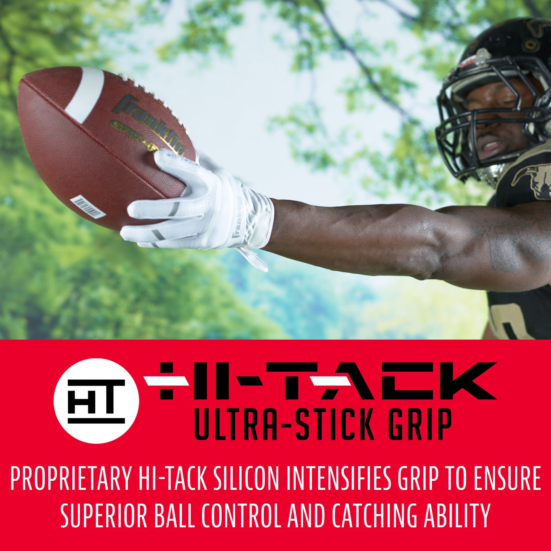 Franklin Sports Hi-Tack Premium Adult Football Receiver Gloves