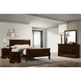 thumbnail image 2 of FOA Jussy 5pc Cherry Wood Bedroom Set-Twin+2 Nightstands+Dresser+Mirror, 2 of 12