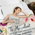 thumbnail image 6 of Aunt Gifts Blanket|Best Aunt Ever Gifts|Gifts for Aunt from Nephew, Niece| Aunt Gifts from Niece|Aunt Birthday Gift|Birthday Gifts Ideas for Aunt Blankets Throw 60"x50", 6 of 6