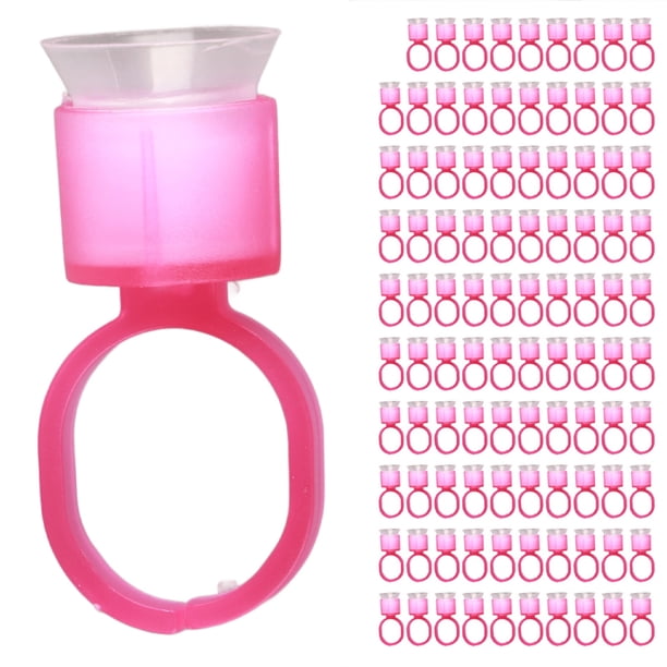 Soporte de pigmento para Microblading, anillo de tinta para tatuaje de 100 piezas, accesorio para Microblading, taza de anillo de pigmento para tatuaje, rendimiento probado