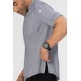 thumbnail image 7 of Chef Works Aryes Unisex Crew Shirt, Cool Vent Mesh Work Shirt with Side Hip Zipper, Medium, Blue, 7 of 7
