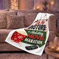 thumbnail image 6 of Holiday Movie Marathon Sign with Popcorn, Cheerful Graphic Style for Movie Lovers, Festive Remote Quote and Christmas Gift, Cozy Flannel Blanket for Family Room and Bedroom, Home Decor, 6 of 9