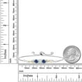 thumbnail image 3 of 925 Sterling Silver and 10K Yellow Gold Aquamarine Blue Created Sapphire and White Lab Grown Diamond Tennis Bracelet for Women (1.72 Cttw, Gemstone March Birthstone, Fully Adjustable up to 9 inch), 3 of 4