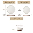 thumbnail image 6 of MALACASA Dinnerware Set for 6, 18 Pcs Ceramic Plates and Bowls Sets, Scratch Resistant Dish Set, Oven & Microwave & Dishwasher Safe, 6 of 8